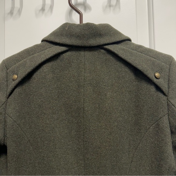 BNWOT Superdry wool peacoat is army green - size xs - Picture 2 of 13